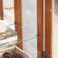 Armoire vitrée éclairée vitrine vitrée avec tablettes réglables en verre 2 portes et 1 tiroir avec ampoule incluse-318627082