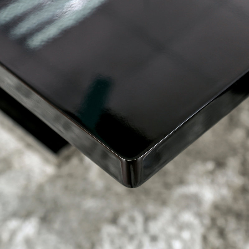 Ayleth Extendable Dining Table, Black/Chrome