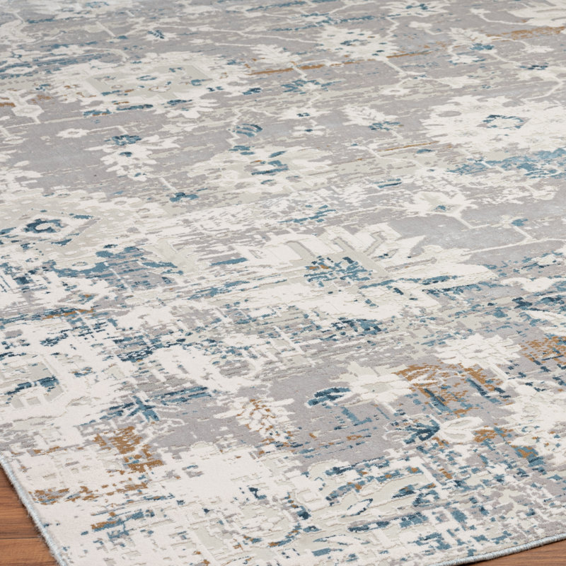 Dinovo Area Rug in Gray, Rectangle 2' x 3'