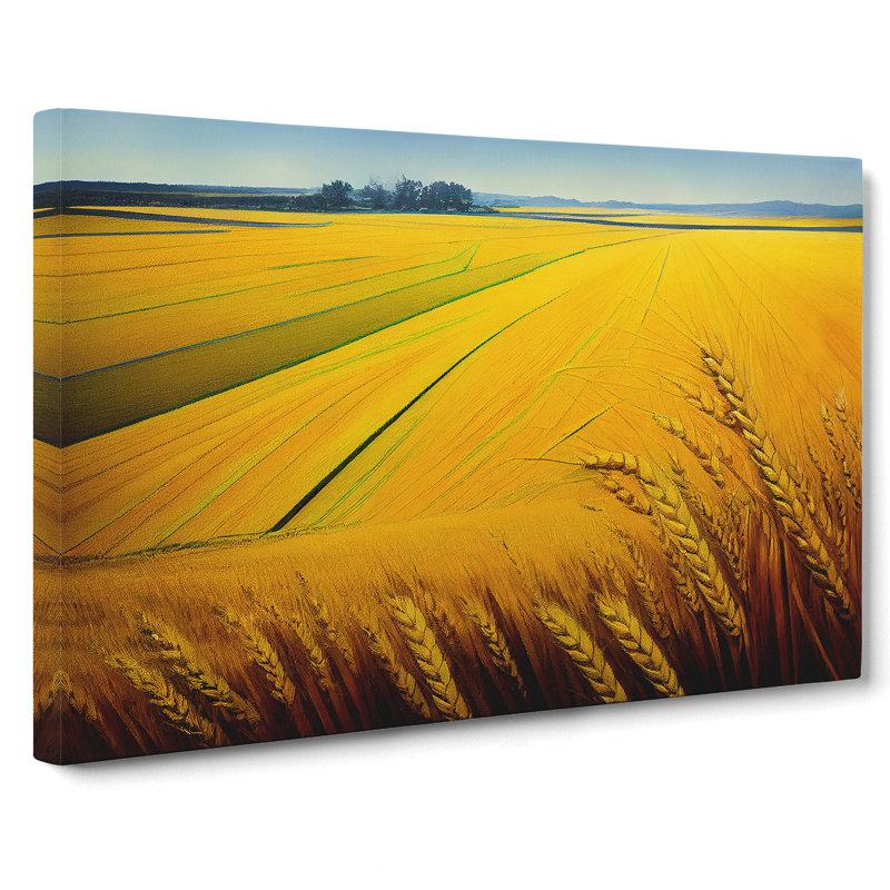 Mysterious Wheat Field - Wrapped Canvas Painting