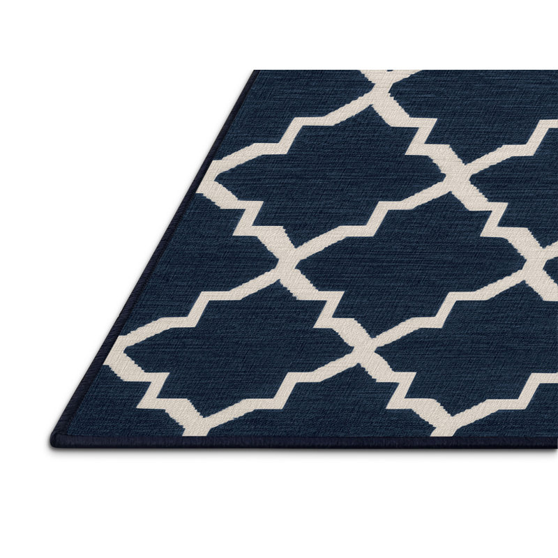 Tapis gris en treillis lavable à la machine, Rectangulaire 2 pi x 3 pi