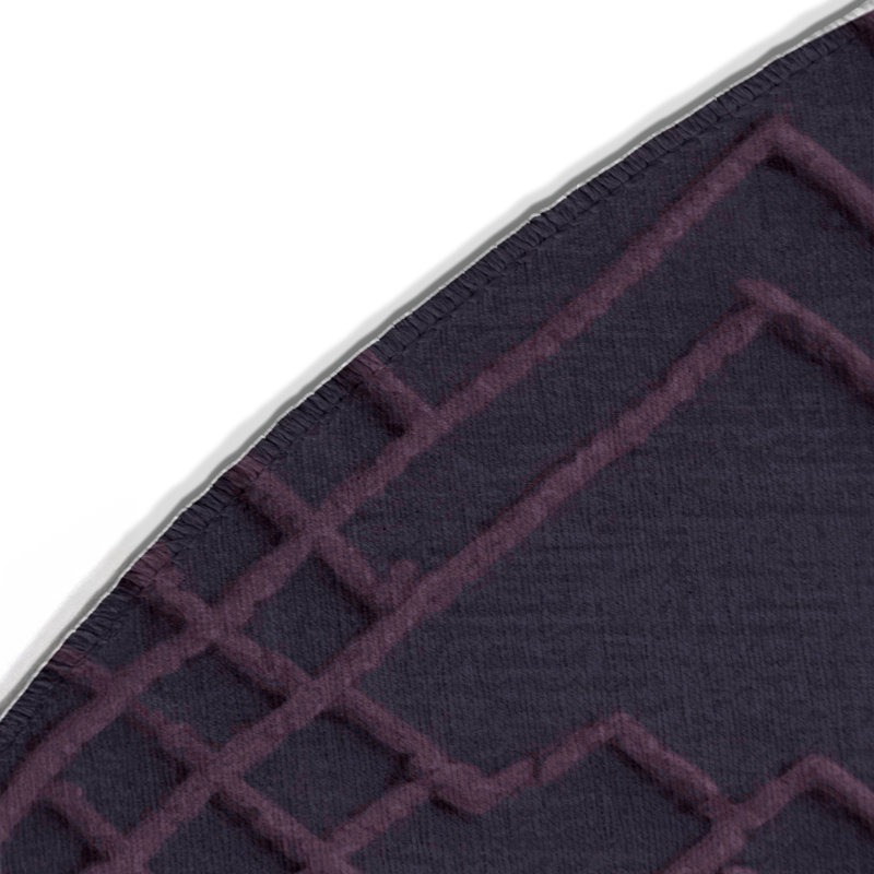 Tapis mauve intérieur et extérieur Trellis, Rond 5 pi