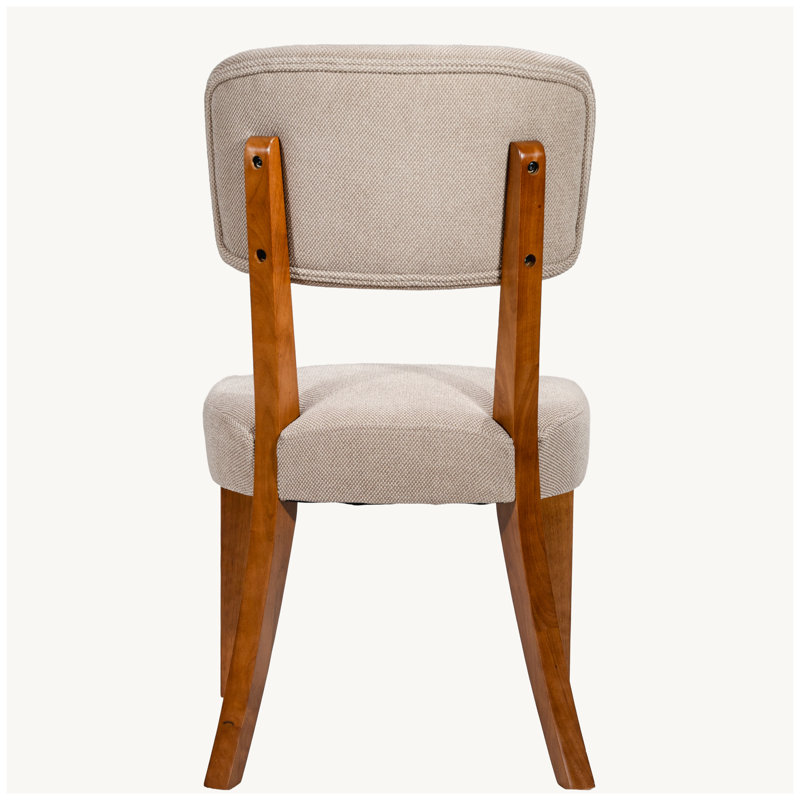 Ensemble de 2 chaises sans accoudoirs modernes et contemporaines avec pieds en bois massif - Chaises d'appoint polyvalentes pour la salle à manger, la cuisine ou le salon
