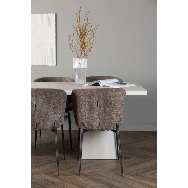 Astra 6 - Person Dining Set, Dark Grey, Dark Grey