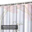 Rideau de douche rose imperméable, rideaux de douche pour la salle de bain avec 12 crochets-130015449