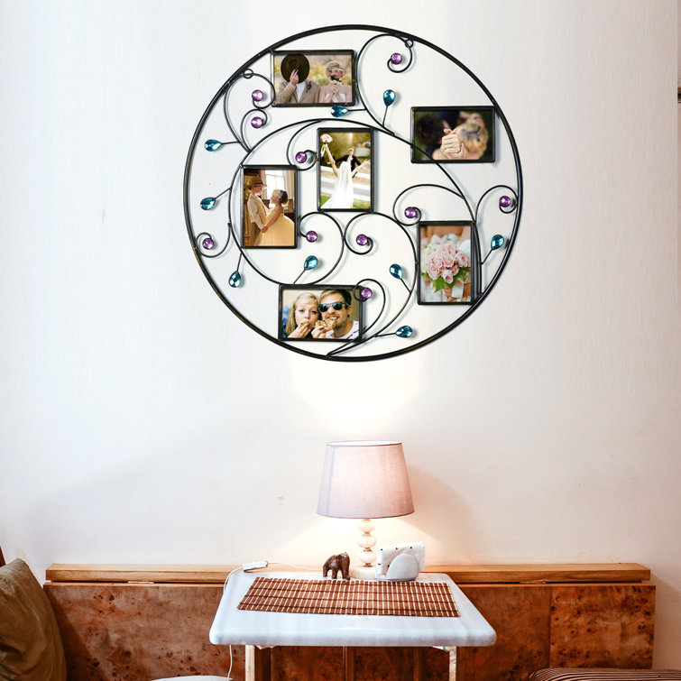 New View Gifts Our Story 4x6 Wall-Hanging Picture Frame with Resin Heart Accent, Black Finish