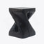 Table d'appoint MGO Twist Shape, texture semblable au bois, couleur noire-215933004