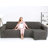 Stretchy Slipcover for Chaise Sectional - Easy to Clean & Durable - Comfort Collection-817929074-872703393