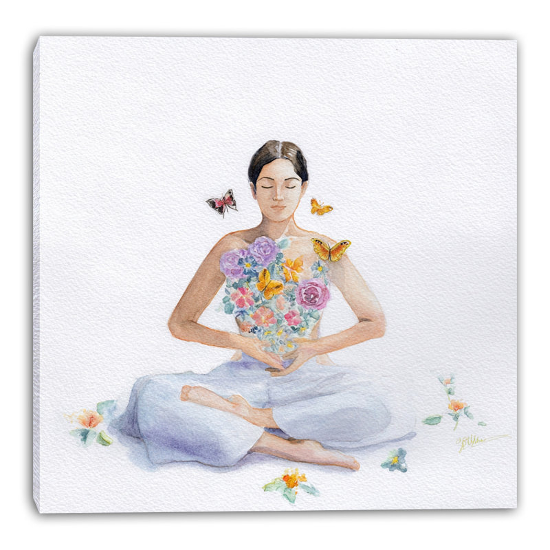 «Inner Garden Meditation», art mural sur toile tendue, 20 po L x 20 po H x 1,5 po P