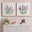Lavande botanique I - ensemble de 2 peintures sur toile encadrées-2026641857-2026641858
