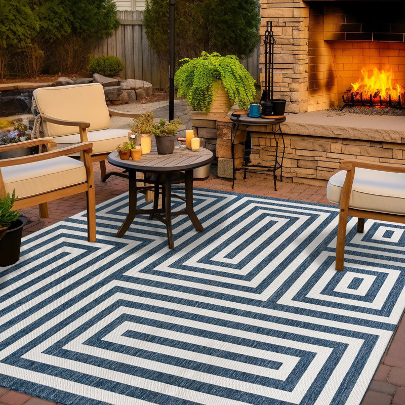 Tapis intérieur / extérieur Forte Hower, Carré 13 pi 1 po