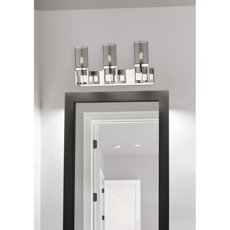 Loarine 3 - Light Dimmable Vanity Light, White, Polished Nickel