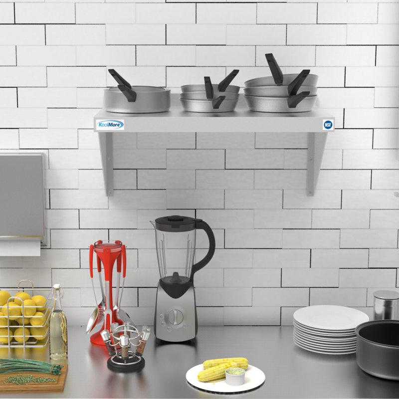 Stainless Steel Shelving Unit, 10" H x 24" W x 12" D