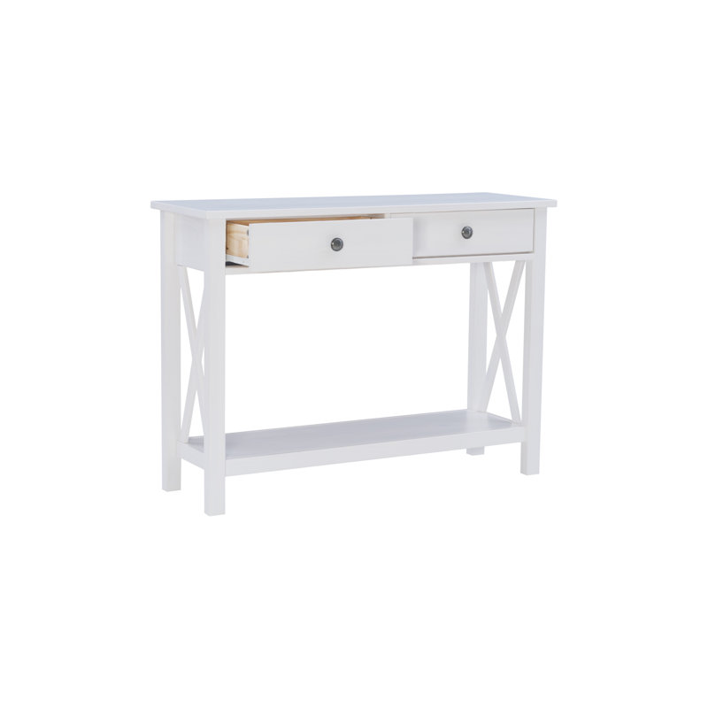 Stimpson 42'' Solid Wood Console Table, Antique White