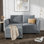 L Shaped Modular Reversible Sofa with Chaise Small Sectional