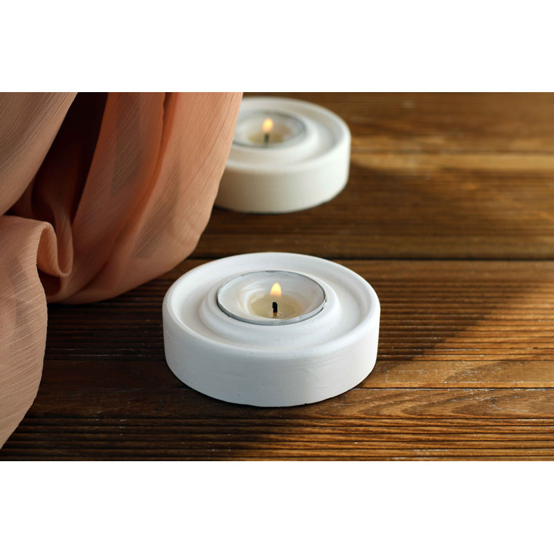 Concrete / Cement Tabletop Tealight Holder, Grey