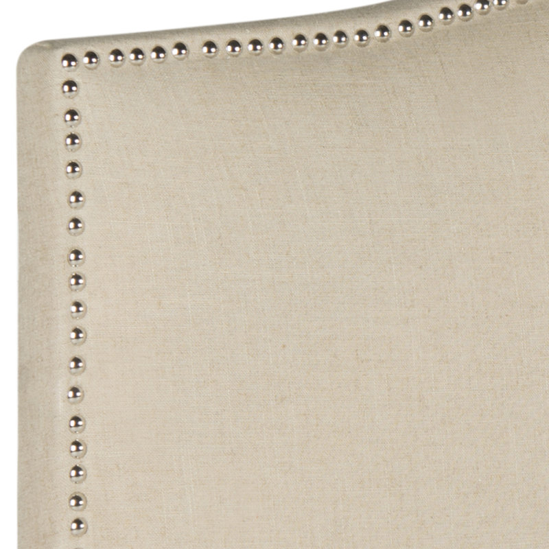 Upholstered Headboard, Full, Linen Hemp