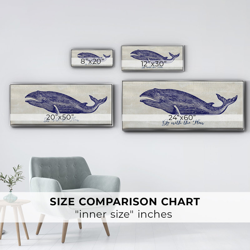 Go With The Flow- Framed Canvas