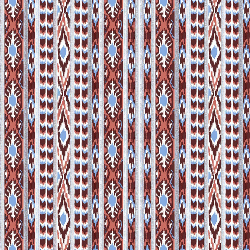 Origen Dos Apache Geometric Wallpaper Roll, Rojo