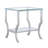 Chrome Glass Square Top End Table