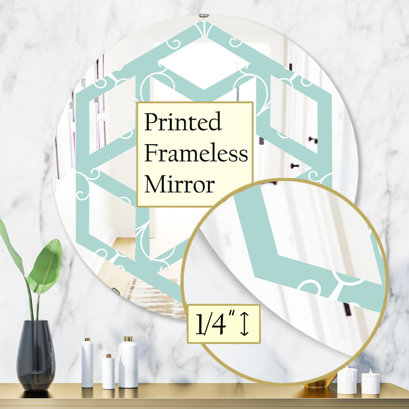 Miroir mural Eclectic Minimal Ornament, H 31,5 po x l po