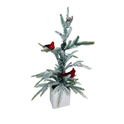 Arbre de table floqué Cardinal