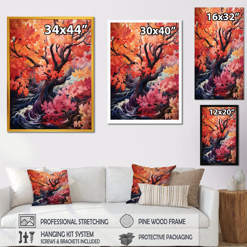 Rose fauve sauvage d'Afrique - arbre, art mural africain, Cadre photo argenté, H 32 po x l 24 po x P 1 po