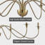 Lustre à intensité variable 6 lumières Dhruven