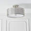 Erika Glass and Steel Semi Flush Mount-74182451