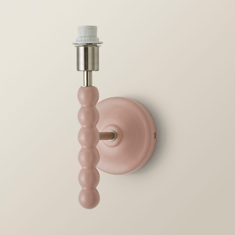Alderic Manufactured Wood Armed Sconce, Pink