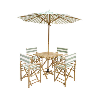 Ensemble repas 6 pièces avec parasol Sheila