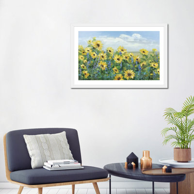 «Sunflower Fields Forever» par Sally Swatland - reproduction d'art