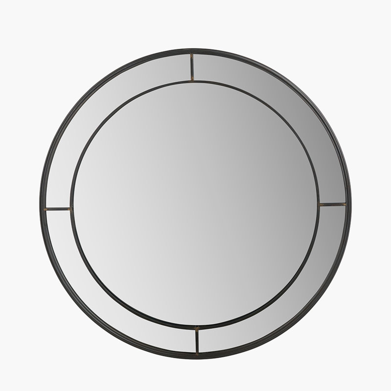 Iron Round Wall Mirror, 254 cm H x 254 cm W