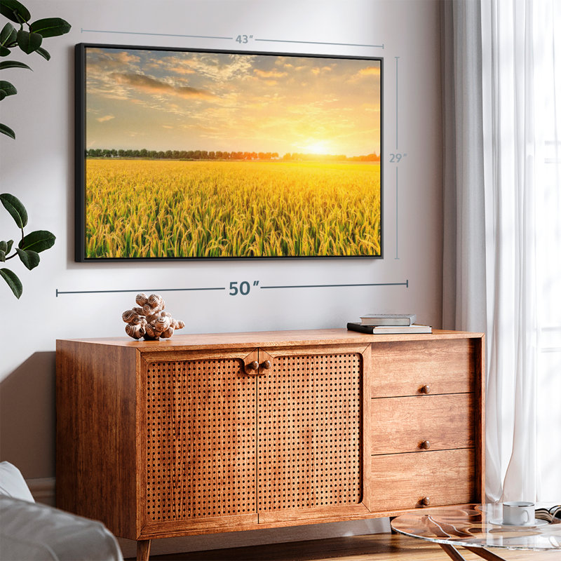 Sunset Field Canvas Print, 29" H x 43" W