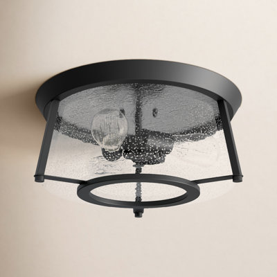 Iyanola 3 Light Glass Flush Mount