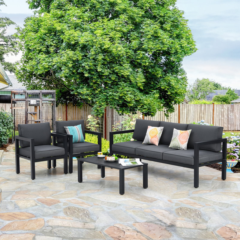 Ahsir 5 - Person Patio Conversation Set with Cushions