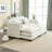 Zuri Upholstered 2-Seater Sectional Sofa with Ottomans-796484352