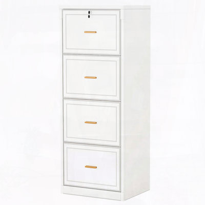 4-Drawer Vertical File Cabinet – Lockable, Letter/Legal/A4/F4