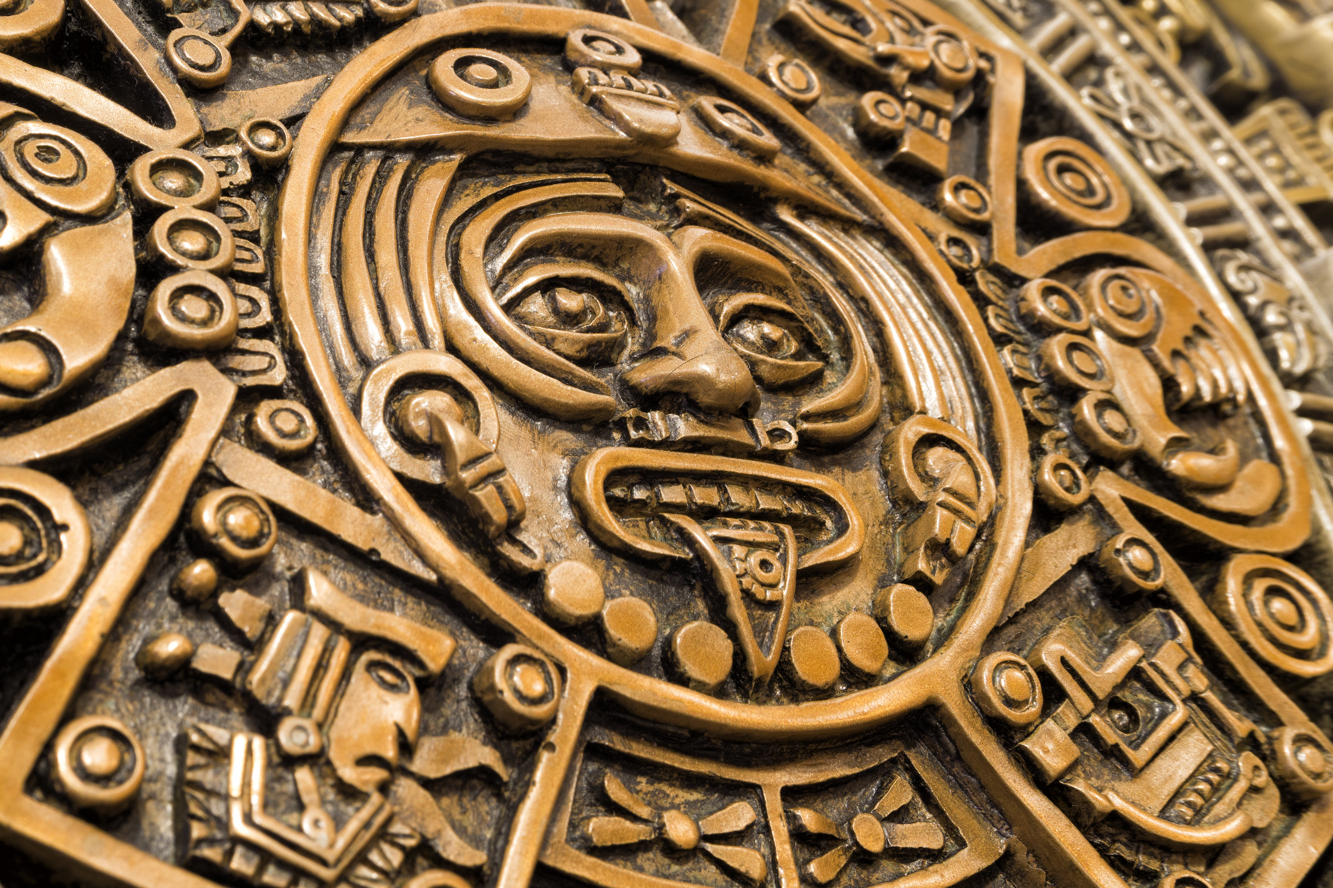Aztec I'm BohoLiving Aztec Calendar by Luisrsphoto - Wrapped Canvas Photograph ...