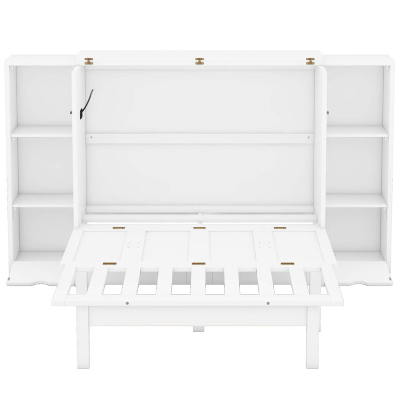 Queen Size Murphy Bed With Shelves