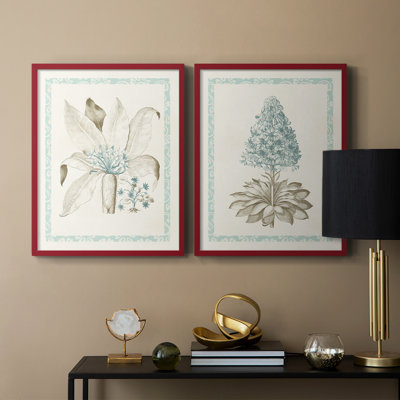 Reproduction encadrée Willow Blue Besler V-Premium - prête à être accrochée - aucun clou requis - aucun clou requis