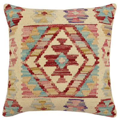 Levi 100% Wool Throw Square Pillow Cover & Insert