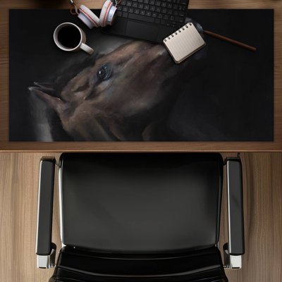 Loneliness horse - 15.75"x31.50" Desk mat