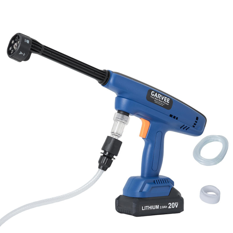 Wireless Portable Power Washer - 100 Bar High Pressure Jet Cleaner - 6-in-1 Nozzle, 16.5Ft Hose - Ideal for Car, Patio, Garden, Bike Cleaning - No Hose Needed