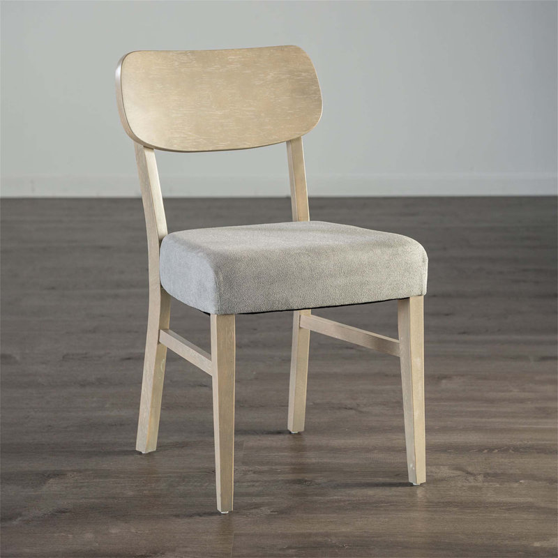Chaise d'appoint 2 pièces de style transitionnel avec pieds fuselés, dossier profilé et siège rembourré pour une salle à manger élégante