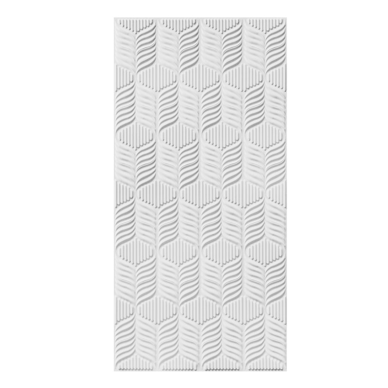 Panneau mural 3D flexible 19,7 "x 40,6" en PVC souple blanc, White