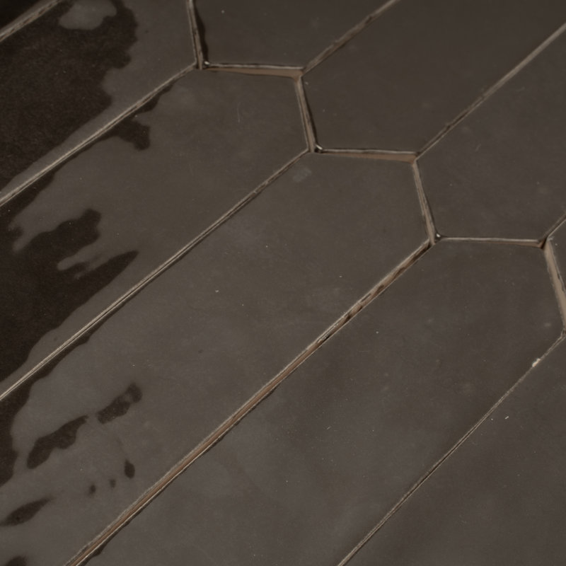 Festa 1.7'' W x 9.6'' L Ceramic Singular Tile, Black