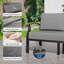 Outdoor Patio Aluminum 4-Piece Conversation Set Swivel&Glider Armchair With LP Fire Pit Table-112025468