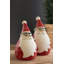 ENSEMBLE DE DEUX SANTAS EN CIMENT AVEC LUNETTES