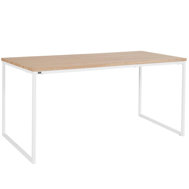 Neshaun Metal Base Dining Table, 76cm H x 90cm W x 180cm L